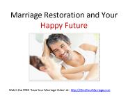 Marriage Restoration for Couples In Trouble