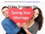 Saving Your Marriage - Important Factors
