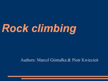 Rock climbing