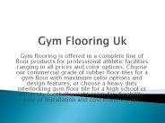 rubber gym flooring
