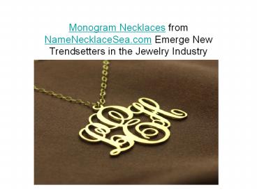 Monogram Necklaces from NameNecklaceSea.com