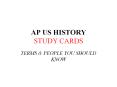 AP US HISTORY STUDY CARDS PowerPoint PPT Presentation