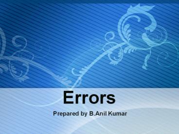 Errors: approximation error and Round off error. presentation | free to ...