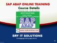 SAP ABAP Online Training Course Details PowerPoint PPT Presentation