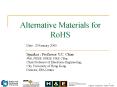 Alternative Materials for RoHS PowerPoint PPT Presentation