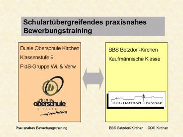 Praxisnahes Bewerbungstraining BBS Betzdorf-Kirchen  DOS Kirchen