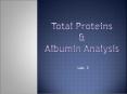 Total Proteins PowerPoint PPT Presentation
