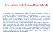 How To Choose The Best Air Conditioner In Kerala