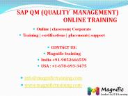 sap quality management qm operations and configuration