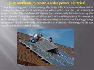 Easy methods to create a solar power electrical