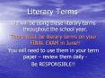 Literary Terms PowerPoint PPT Presentation