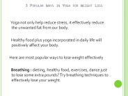 Is Yoga An Effective Way Of Losing Weight