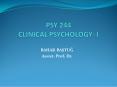 Recent History of Clinical Psychology PowerPoint PPT Presentation