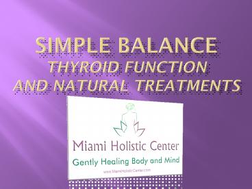 Balance Your Thyroid