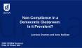 Non-Compliance in a Democratic Classroom: Is it Prevalent? PowerPoint PPT Presentation