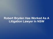 Robert Bryden NSW