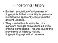 Fingerprints History PowerPoint PPT Presentation