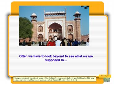 Often we have to look beyond to see what we are supposed to