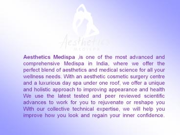 Aesthetics Medispa