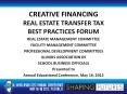 CREATIVE FINANCING REAL ESTATE TRANSFER TAX PowerPoint PPT Presentation