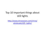 Top 10 Benefits Of LED Lights