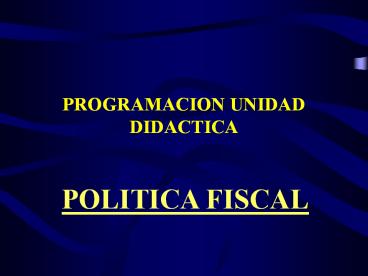 PROGRAMACION UNIDAD DIDACTICA