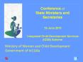 Conference of State Ministers and Secretaries  16 June 2010  Integrated Child Development Services (ICDS) Scheme PowerPoint PPT Presentation