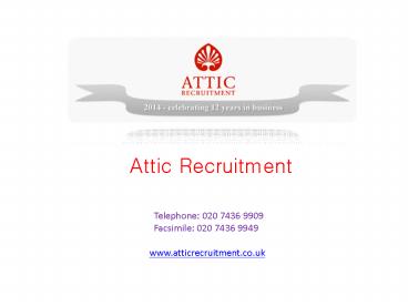 Personal Assistant Recruitment in London By Attric Recruitment