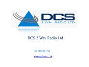 Radio Hire Manchester-DCS 2 Way