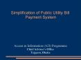 Simplification of Public Utility Bill Payment System PowerPoint PPT Presentation