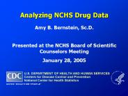 Analyzing NCHS Drug Data