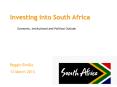 Investing into South Africa PowerPoint PPT Presentation