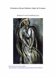Peintures Henri Matisse Sujet de Femme -- Artisoo
