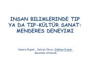 INSAN BILIMLERINDE TIP YA DA TIP-K