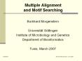 Multiple Alignment and Motif Searching PowerPoint PPT Presentation