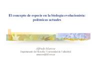 El concepto de especie en la biolog