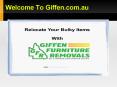 Presentation of Giffen Furniture Removals in Brisbane