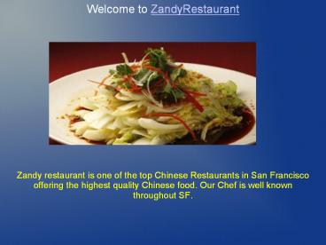 Chinese Food Dishes in San Francisco