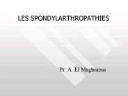 LES SPONDYLARTHROPATHIES