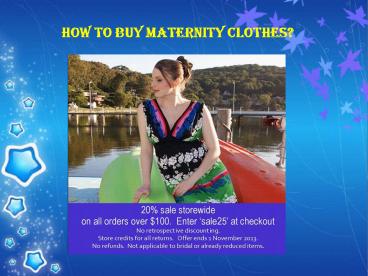 How to Buy Maternity Clothes?