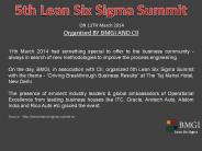 BMGI at 5th Lean Six Sigma Summit 2014