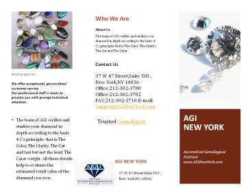 Gemologist | AgiNewYork.com