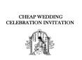 CHEAP WEDDING CELEBRATION INVITATION 