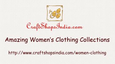 Womens Clothing Online Shopping Stores India