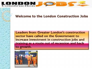 Construction Agency In London