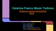 Keyboard Lessons Sutherland Shire
