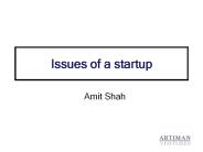 Artiman reviews - Issues of a startup by Amit Shah