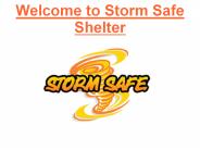 Welcome to Storm Safe Shelter