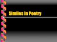 Similes in Poetry PowerPoint PPT Presentation