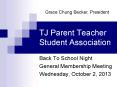 TJ Parent Teacher Student Association PowerPoint PPT Presentation